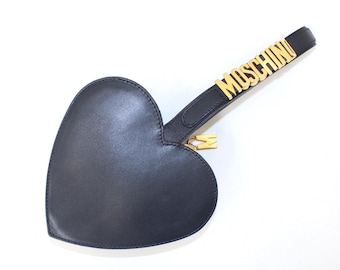 Vintage Moschino Jeans Queen of Hearts Clutch | Y2K Designer Bag 