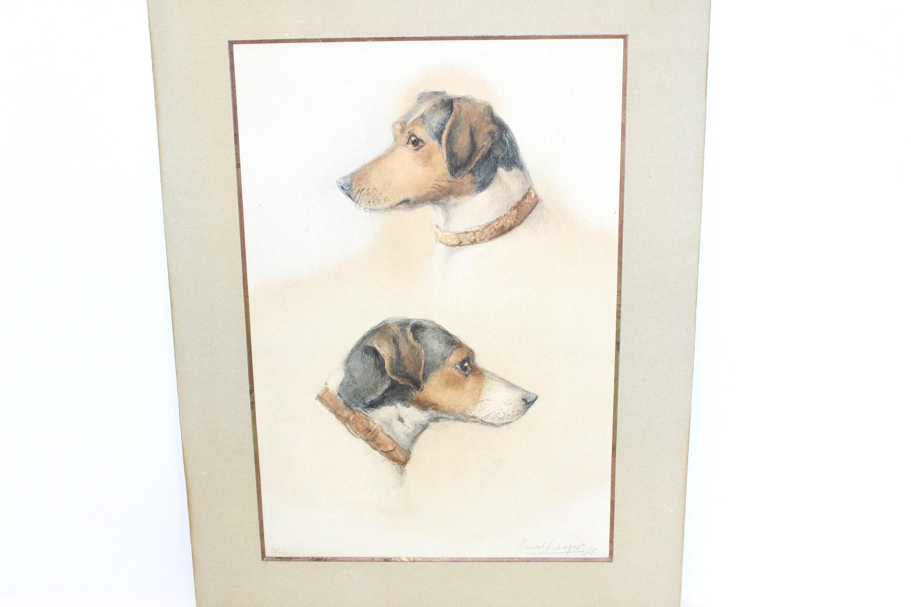 犬 壁掛けミラー アートミラー ジャックラッセルテリア HiDef Art