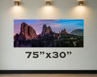 Garden of the Gods in Moonlight Fine Art print, large canvas
