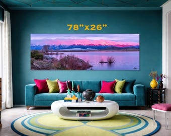 Sangre de Cristo Alpenglow from Lake Deweese Fine Art print, large canvas