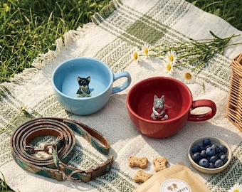3D Hidden Dog Ceramic Coffee Mug, Husky Golden Retriever Surprise Cup, Pet Lover Gift