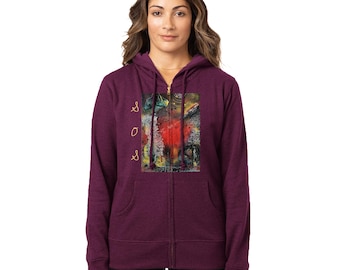 Organic Women's Heathered Zip Hoodie | Econscious EC4580