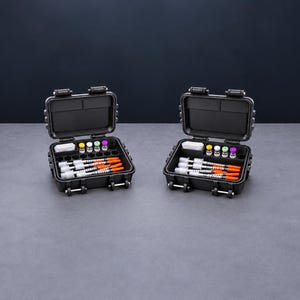 Lockable Peptide Vial Case | 5 & 13 Vial Travel Organizer, Syringe Compartment, TRT GLP1 Storage