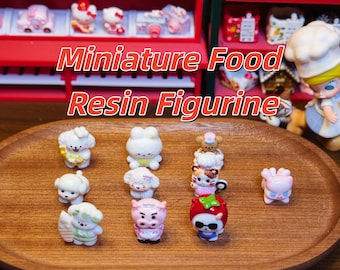 Hars miniatuur voedsel blinde tas, doe-het-zelf sleutelhanger, verrassingscadeau bakkerij