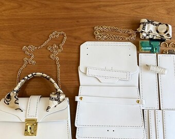 DIY PU Leather Handbag Kit, Beginner Sewing Crossbody Purse, Hand-Sewn Craft Project