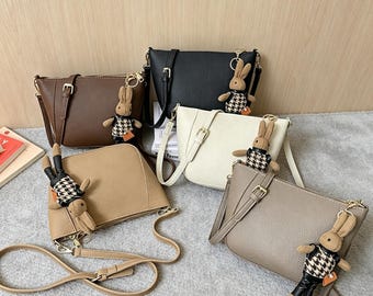 DIY PU Leather Handbag Kit, Minimalist Crossbody Shoulder Bag Sewing Craft