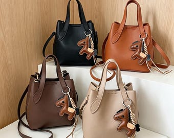 DIY Pony Handbag Kit, PU Leather Animal Bag, Handmade Sewing Craft Kit for Beginners, Cute Horse Purse DIY, Crossbody Shoulder Bag Gift