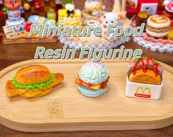 Miniature Hamburger Magnets | Realistic Food Toy Set, Kitchen Decor