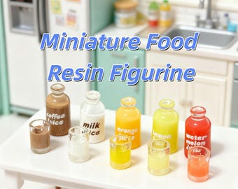 Minidrankset, realistische harsflessen en -bekers, keukendecor poppenhuis, fotografierekwisieten