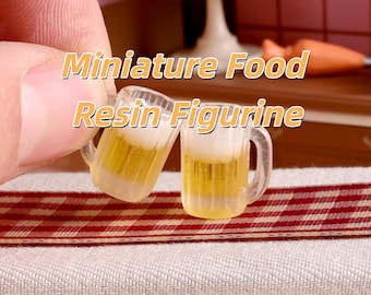Realistische harsbiermokken, miniatuur bierglazen, accessoires voor poppenhuisbar