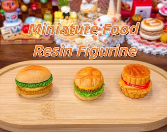 Miniature Hamburger Magnet Set – Realistic Food Fridge Magnets, Kitchen Decor