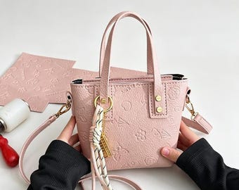 DIY PU Leather Shoulder Bag Kit, Beginner Hand-Sewn Crossbody Purse Craft Set