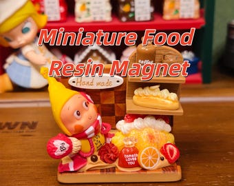 Retro Bakery Star People Refrigerator Magnet | Healing Kitchen Decor