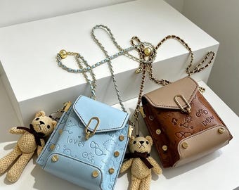 DIY PU Leather Shoulder Bag Kit, Color Block Crossbody Craft Kit for Beginners