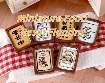 Miniatuur cafémenuborden, hars minirestaurantbord, 1:12 poppenhuisbakkerijdecor