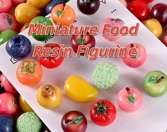 Miniatuur harsfruitset, realistisch poppenhuisdecor, kawaii-bedels