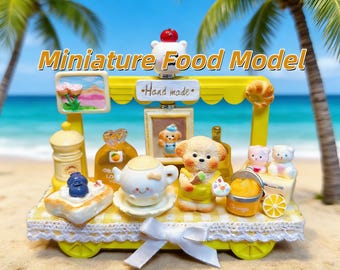 Handgemaakte puppyschilder ijswagen miniatuur, magnetische accessoires