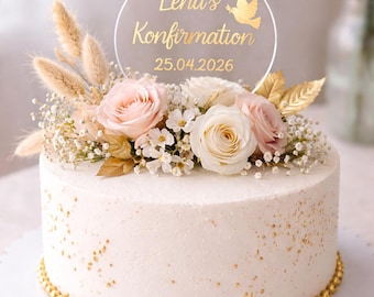 Konfirmation Caketopper personalisiert Konfirmation deko mit Namen Acryl