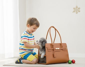 Luxus-PU-Leder-Haustier-Träger, One-Shoulder-Reisehandtasche