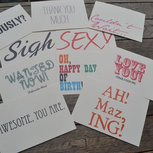 Assorted All Occasion Typography and Handstamped Postcards Set of 10 image 2