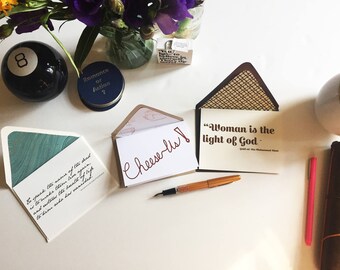 Assorted/All Occassion Blank Greeting Cards with Lined Envelopes - You Choose Card Set of 3