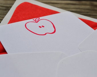 Red Delicious Apple Note Cards