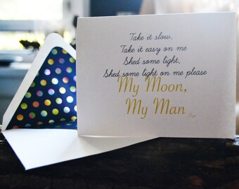 Feist 'My Moon My Man' Song Lyrics Card – Foiled Lined Envelope