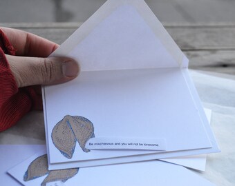 Chinese New Year - Fortune Cookie - Assorted Greetings - Note Card Set of Six