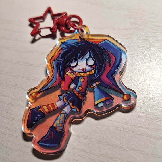 Scene-ish TADC Holographic Keychains!!! Pomni, Jax, Ragatha