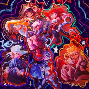 Gachiakuta Holographic Keychains!! Rudo, Riyo, Amo, Enjin, Tamsy, and Zanka!!