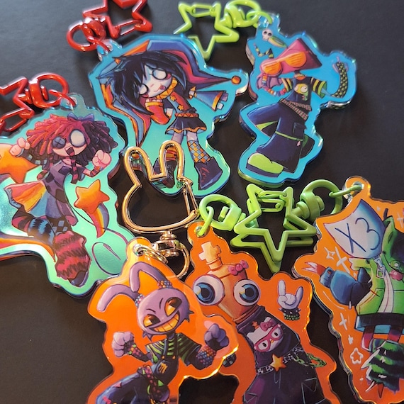 Scene-ish TADC Holographic Keychains!!! Pomni, Jax, Ragatha