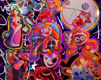 TADC Holographische Schlüsselanhänger! Pomni, Jax, Ragatha, Kinger, Caine, Zooble, Gangle und Bubble!