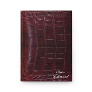 Notitieboek met rode krokodillenprint, gepersonaliseerd, luxe verjaardagscadeau voor de baas, attent reflectiedagboek, elegant werkdagboek (GEEN LEER)
