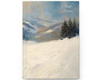 Personalized Notebook Mountain Landscape Designer Art Journal Christmas Gift Xmas Hardcover Notebook