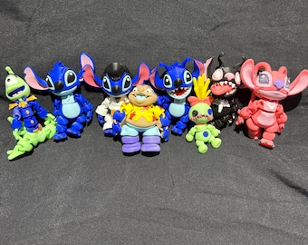Figuras de extraterrestres impresas en 3D inspiradas en Stitch • Variantes y amigos de Stitch