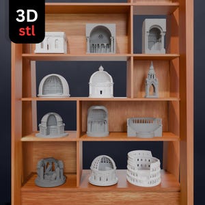 Classical Architecture Candle House STL Bundle | Roman Style Candle Holders | 3D Printable Decor