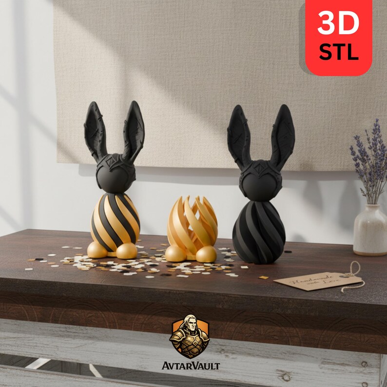 Spiral Fidget Bunny 3D Print STL | Articulated Rabbit Toy (digital ...