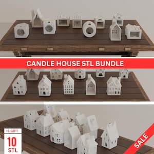 Candle House-collectie | 3D-print vakantiedorp STL