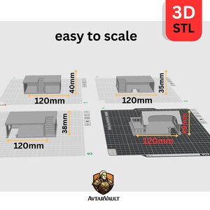 Fichier STL empilable moderne pour maison de poupée | Maison miniature imprimable en 3D (téléchargement numérique) image 7