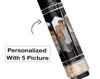 Preorder Personalized Carbon Fiber Pool Cue – Custom Photo Collage (Up to 5 Pictures)