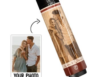 Preorder Couple Memory Custom Pool Cue – Your Photo on Carbon Fiber Cue