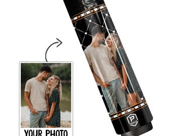 Preorder Custom Couple Photo Carbon Fiber Pool Cue – Personalized Romantic Photo Cue Stick
