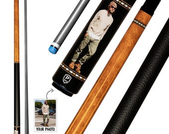 Preorder Custom Photo Carbon Fiber Pool Cue – Your Picture on Cue Stick