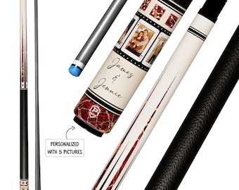 Preorder Personalized Photo Playing Card Carbon Fiber Pool Cue