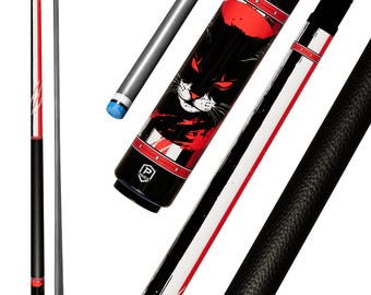 Wild Instinct Carbon Fiber Pool Cue: Dark Predator Urban Graphics LD Billiard Stick