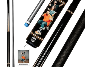 Preorder Custom Friends Group Photo Carbon Fiber Pool Cue – Personalized Cue with Your Image