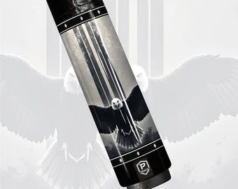 Preorder Black Shadow Eagle Carbon Fiber Pool Cue – Minimalist Noir Edition | Professional Low-Deflection Performance Stick