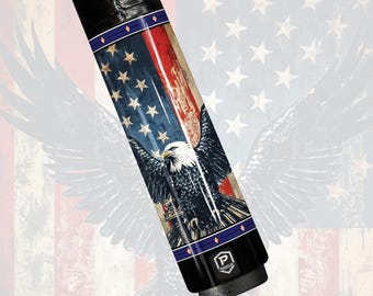 Preorder American Valor Eagle Carbon Fiber Pool Cue - Patriotic Striker Series Art Stick