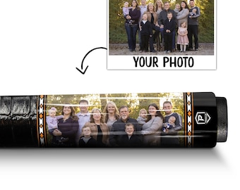 Preorder Custom Family Photo Carbon Fiber Pool Cue – Personalized Group Picture Cue Gift