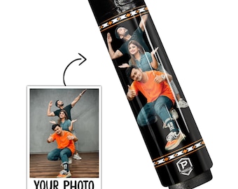 Preorder Custom Friends Group Photo Carbon Fiber Pool Cue – Personalized Cue with Your Image